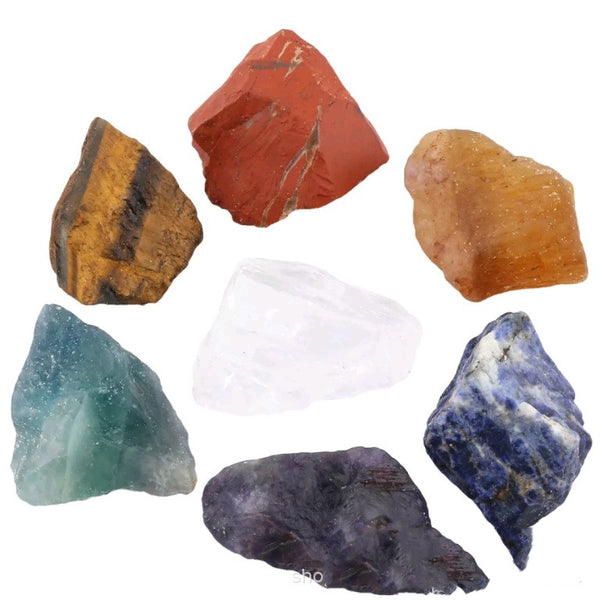 The All-Season Mix: Seven Rough Gemstones Crystals for Various Purposes