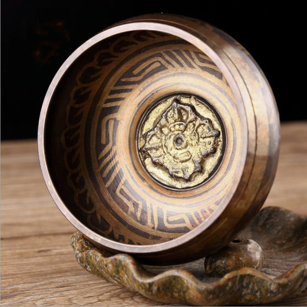 Meditation Bowl Buddhist Sound Therapy Bowl Copper Religion Carft
